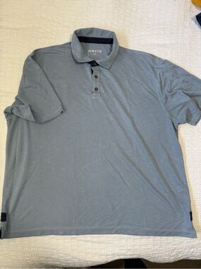 Orvis Men’s Heathered Pale Blue Polo Shirt